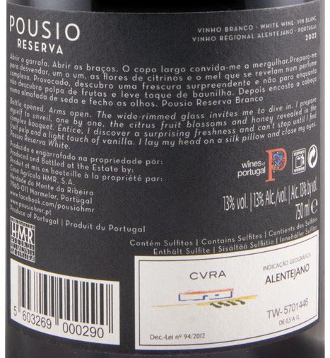 2022 Pousio Reserva white
