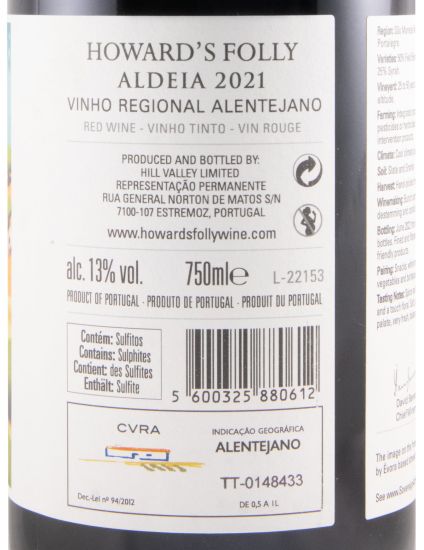 2021 Howard's Folly Aldeia red