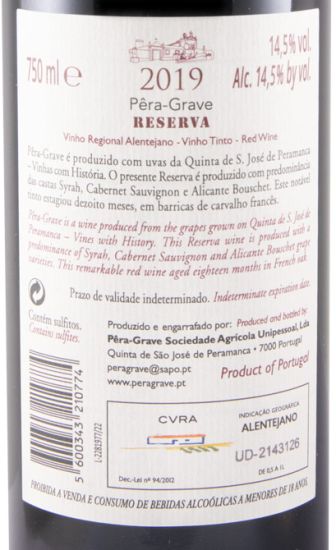 2019 Pêra-Grave Reserva red