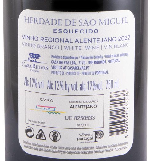2022 Herdade de São Miguel Esquecido branco