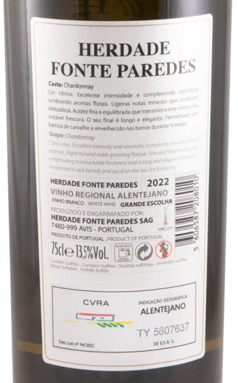 2022 Herdade Fonte Paredes Grande Escolha branco