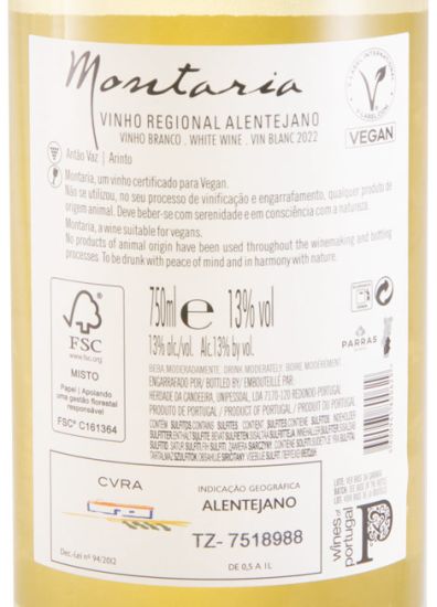 2022 Herdade da Candeeira Montaria Vegan branco