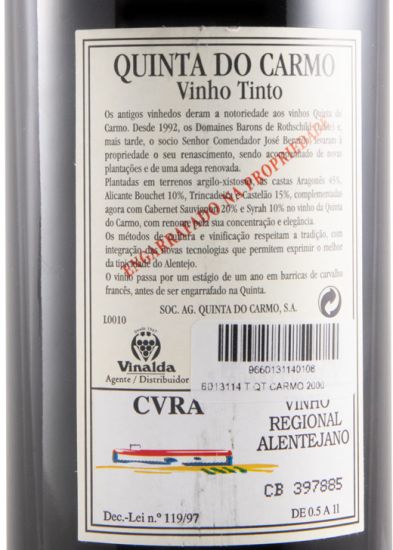 2000 Quinta do Carmo red