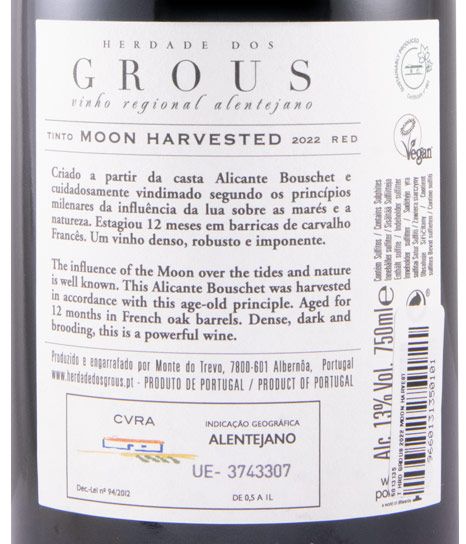 2022 Herdade dos Grous Moon Harvested red