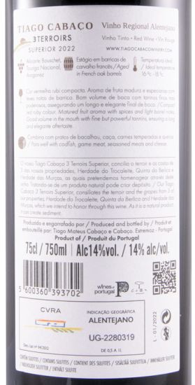 2022 Tiago Cabaço 3 Terroirs Superior red