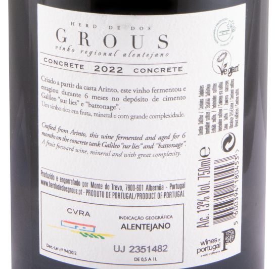 2022 Herdade dos Grous Concrete branco