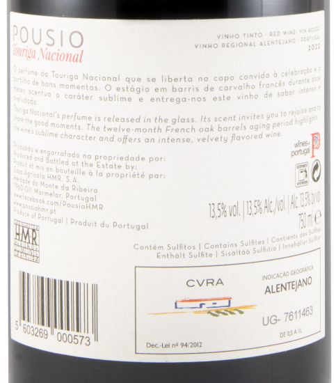 2022 Pousio Touriga Nacional Limited Edition red
