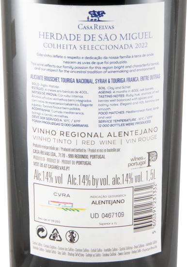 2022 Herdade de São Miguel Colheita Seleccionada tinto 1,5L