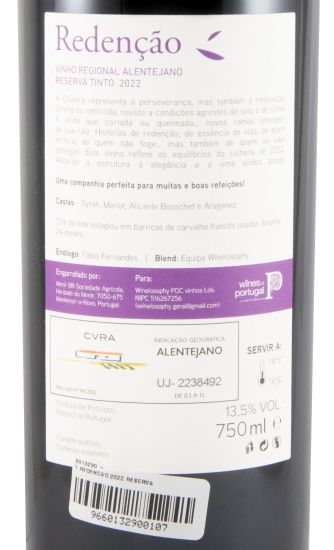 2022 Redenção Reserva red