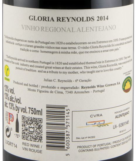 2014 Gloria Reynolds tinto