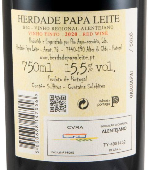 2020 Herdade Papa Leite My Way tinto