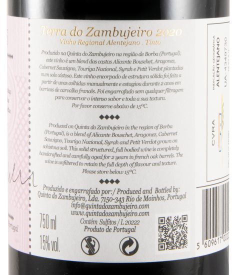 2020 Terra do Zambujeiro red