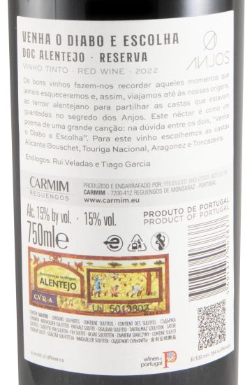 2022 Venha o Diabo e Escolha Reserva tinto
