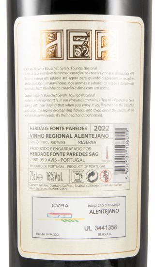 2022 Herdade Fonte Paredes Reserva tinto