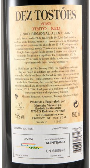 2022 Herdade da Maroteira Dez Tostões tinto 1,5L