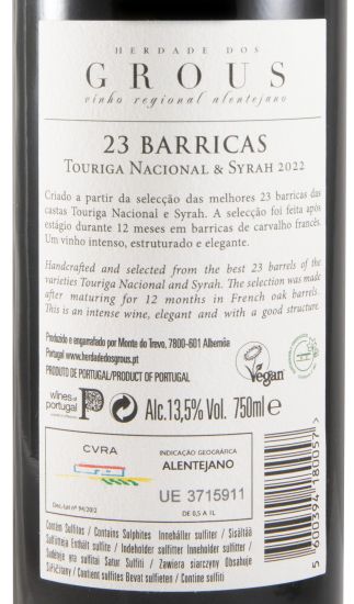 2022 Herdade dos Grous 23 Barricas tinto