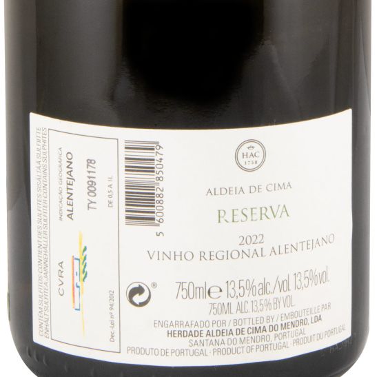 2022 Herdade Aldeia de Cima Reserva branco