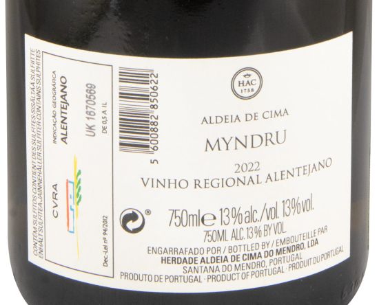 2022 Herdade Aldeia de Cima Myndru white