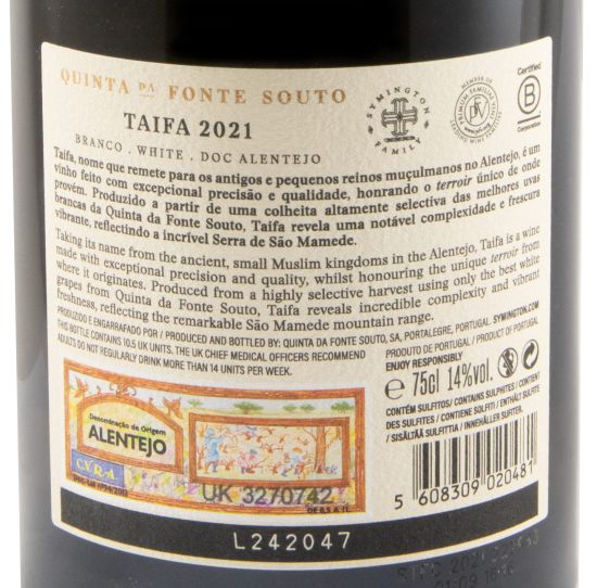 2021 Quinta da Fonte Souto Taifa white