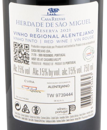 2021 Herdade de São Miguel Reserva red
