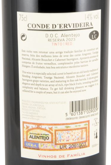 2023 Conde D'Ervideira Reserva tinto