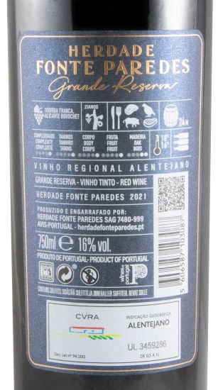 2021 Herdade Fonte Paredes Grande Reserva tinto