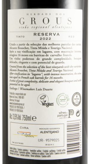 2022 Herdade dos Grous Reserva tinto