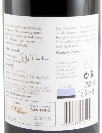 2021 Vicentino Syrah tinto