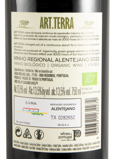 2022 Art.Terra biológico tinto