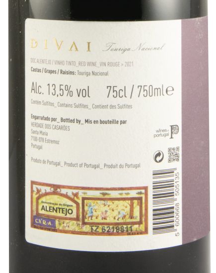 2021 DIVAI Touriga Nacional red