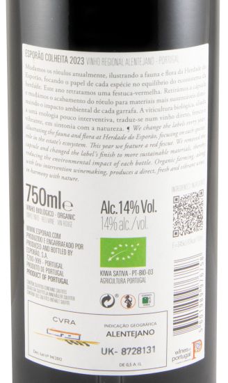 2023 Esporão Colheita organic red (damaged label)