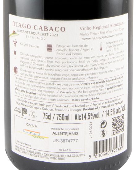 2023 Tiago Cabaço Alicante Bouschet tinto