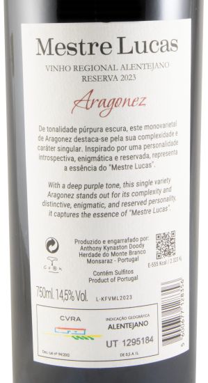 2023 Mestre Lucas Aragonez Reserva red