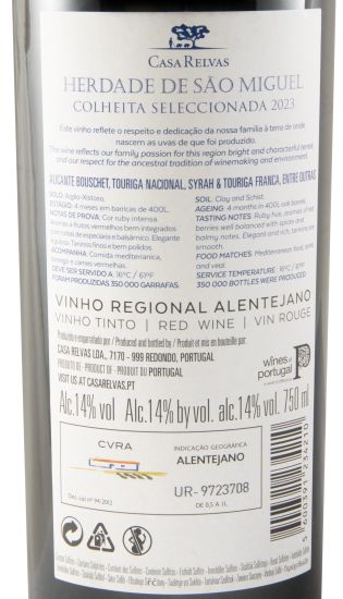 2023 Herdade de São Miguel Colheita Seleccionada red