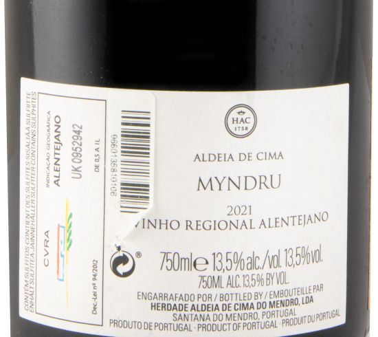 2021 Herdade Aldeia de Cima Myndru tinto