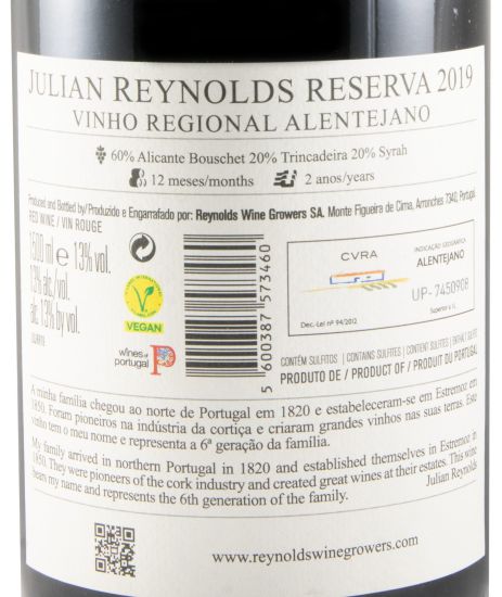 2019 Julian Reynolds Reserva tinto 1,5L