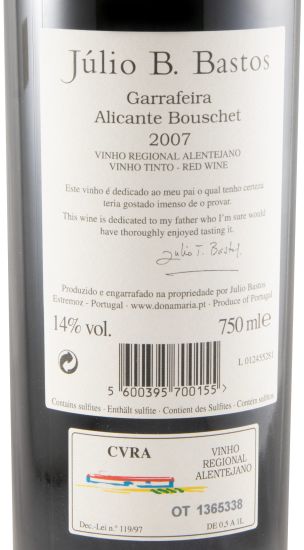 2007 Júlio B. Bastos Alicante Bouschet tinto