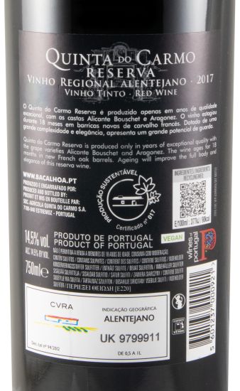2017 Quinta do Carmo Reserva tinto
