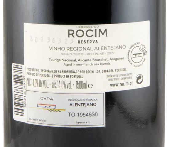 2022 Herdade do Rocim Reserva tinto 1,5L