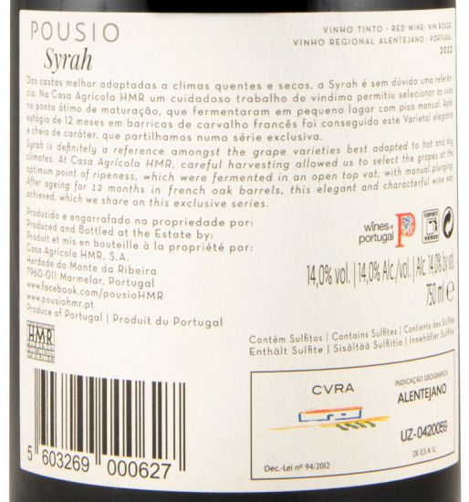 2022 Pousio Syrah tinto