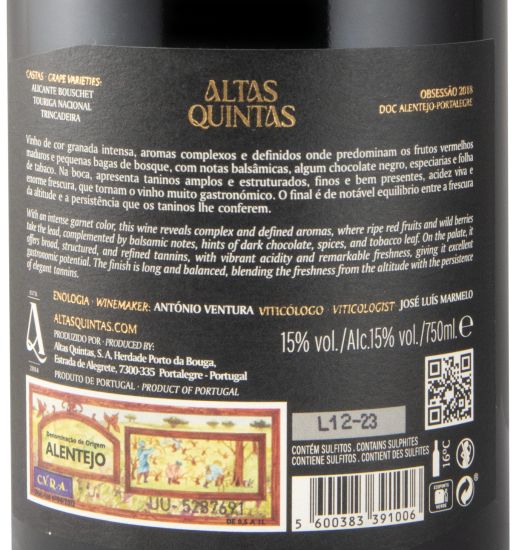 2018 Altas Quintas Obsessão red