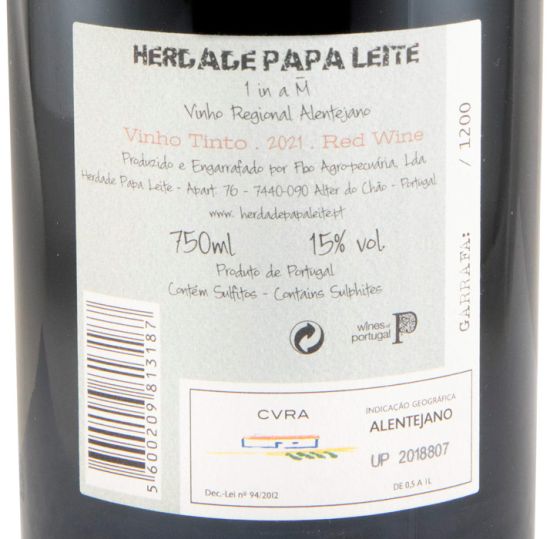 2021 Herdade Papa Leite One in a Million tinto