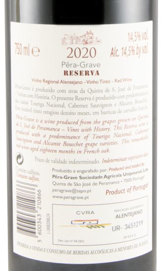 2020 Pêra-Grave Reserva red
