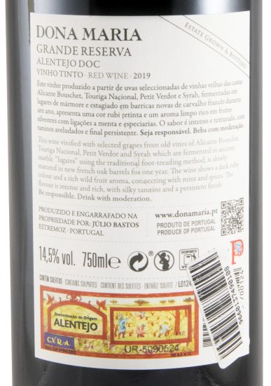 2019 Júlio Bastos Dona Maria Grande Reserva red
