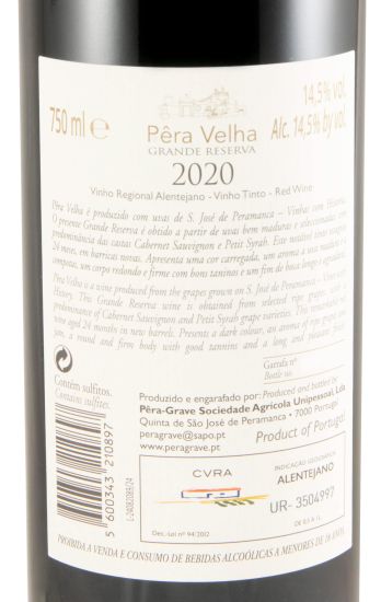 2020 Pêra Velha Grande Reserva tinto