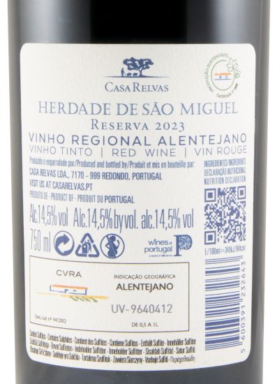 2023 Herdade de São Miguel Reserva tinto