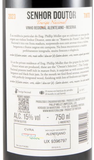 2023 Senhor Doutor Touriga Nacional Reserva tinto