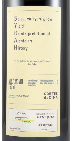 2021 Cortes de Cima Incógnito tinto