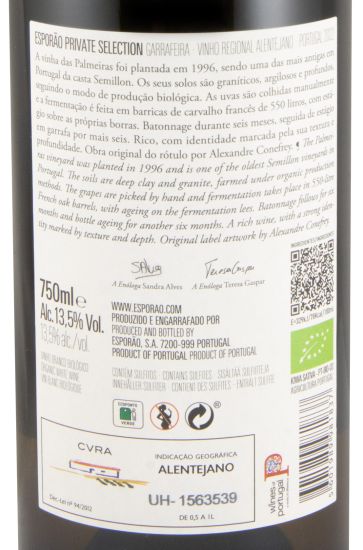 2022 Esporão Private Selection organic white