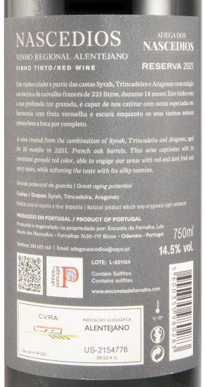 2021 Nascedios Terroir Reserva tinto